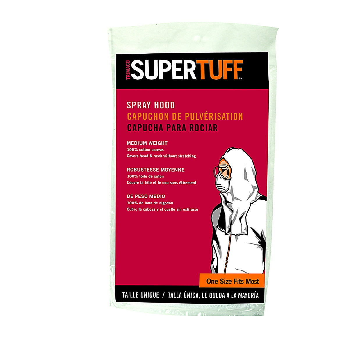 SuperTuff - 9503 - Cotton Spray Sock Hood White One Size Fits All 1 pk
