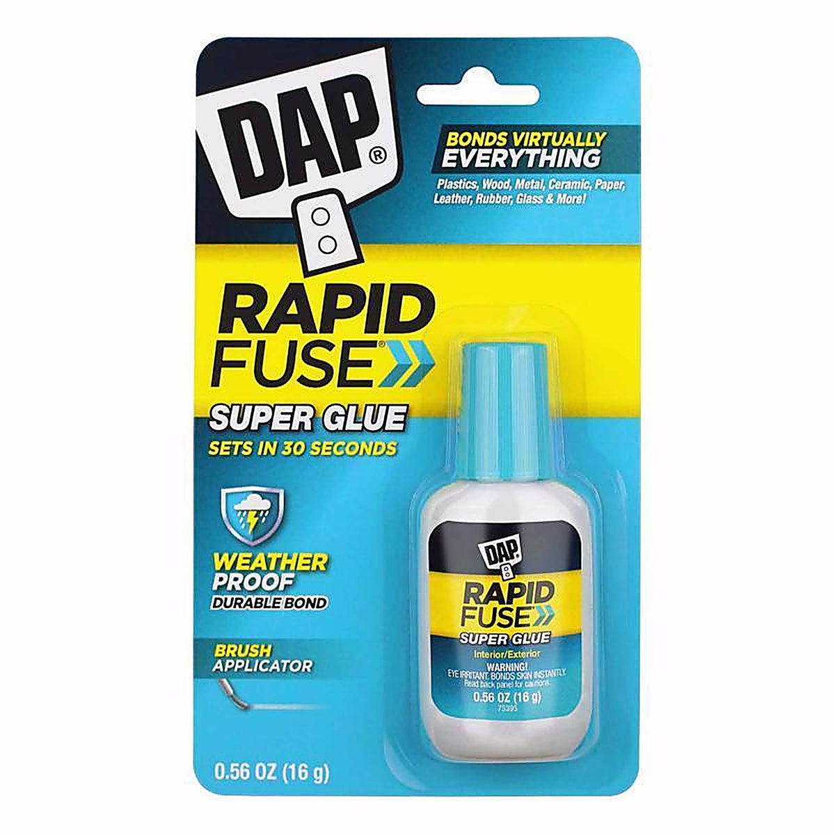 DAP - 7079800173 - Rapid Fuse High Strength Glue All Purpose Brush On 0.56 oz