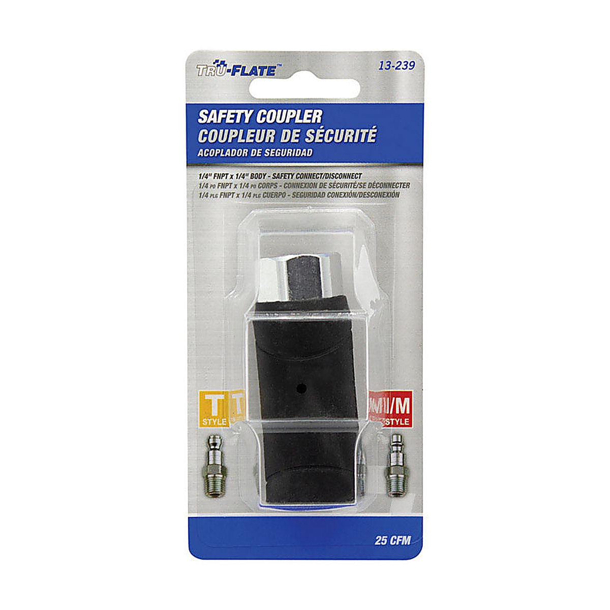 Tru-Flate - 13-239 - Steel Safety Coupler 1/4 in. Female 1/pc.