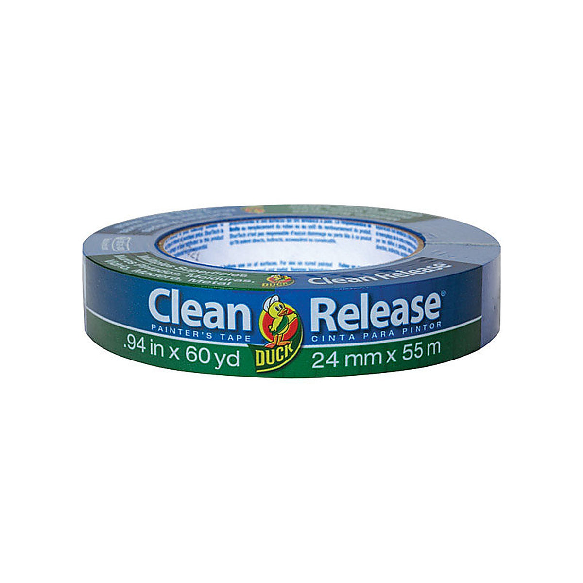 Duck - 240193 - Clean Release .94 in. W x 60 yd L Blue Medium Strength Painter's Tape 1 pk