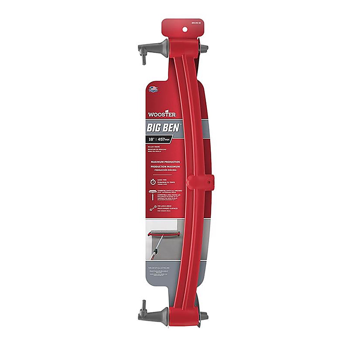 Wooster - BR045-18 - Big Ben 18 in. W Extension Pole Paint Roller Frame Threaded End