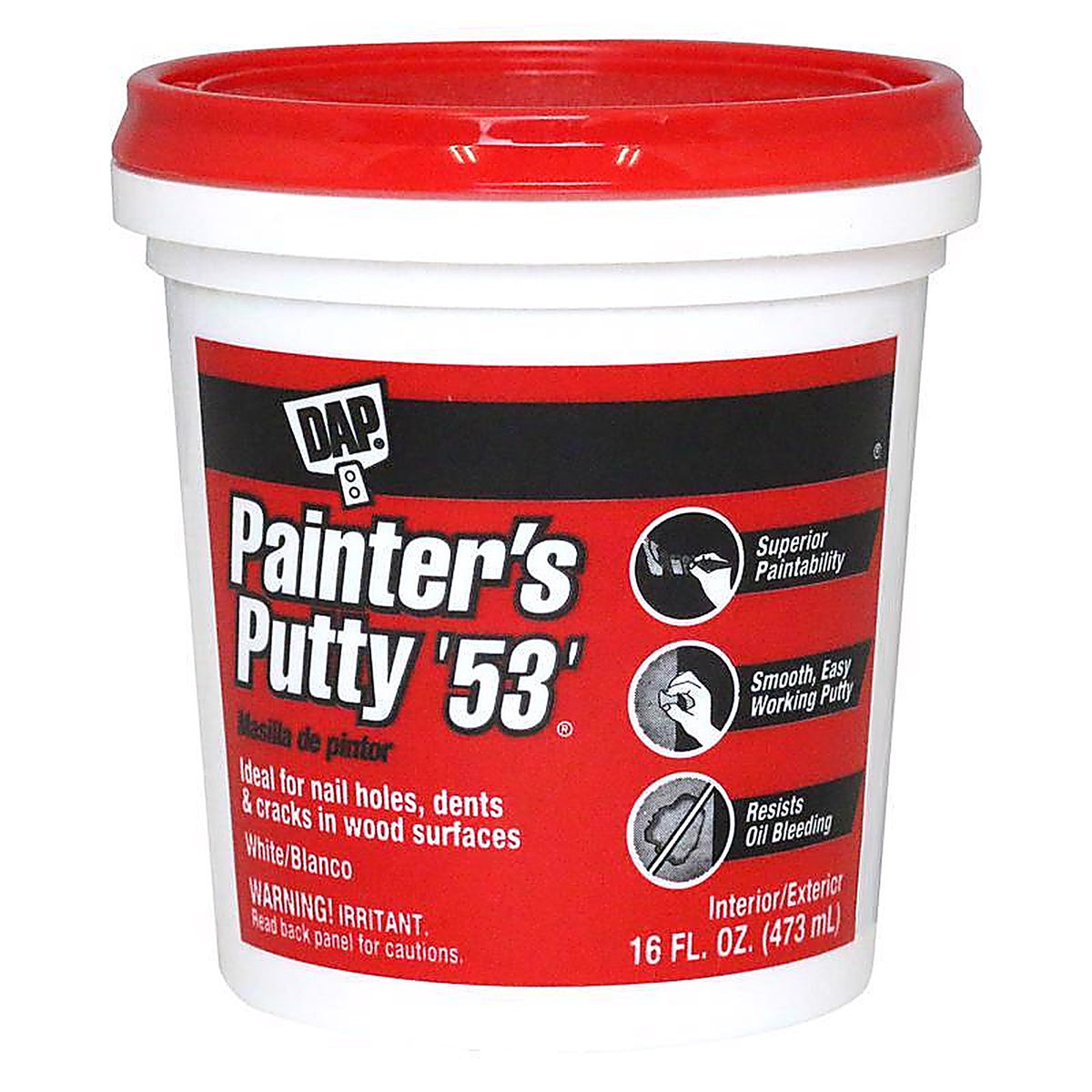 DAP - 7079812242 - Ready to Use White Painter's Putty 1 pt