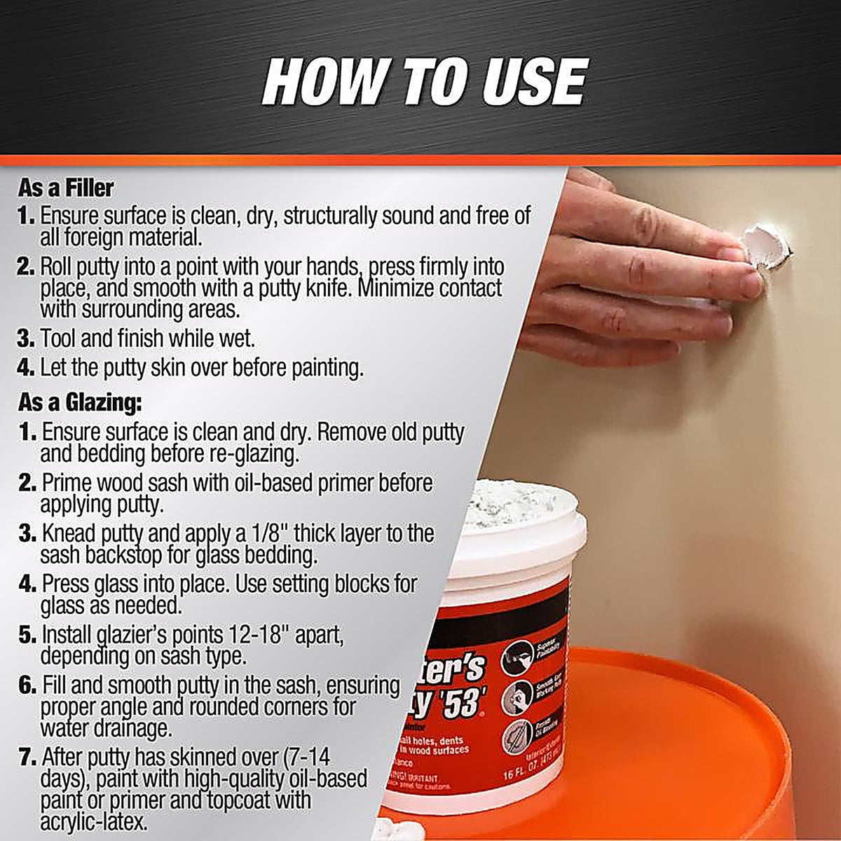 DAP - 7079812242 - Ready to Use White Painter's Putty 1 pt