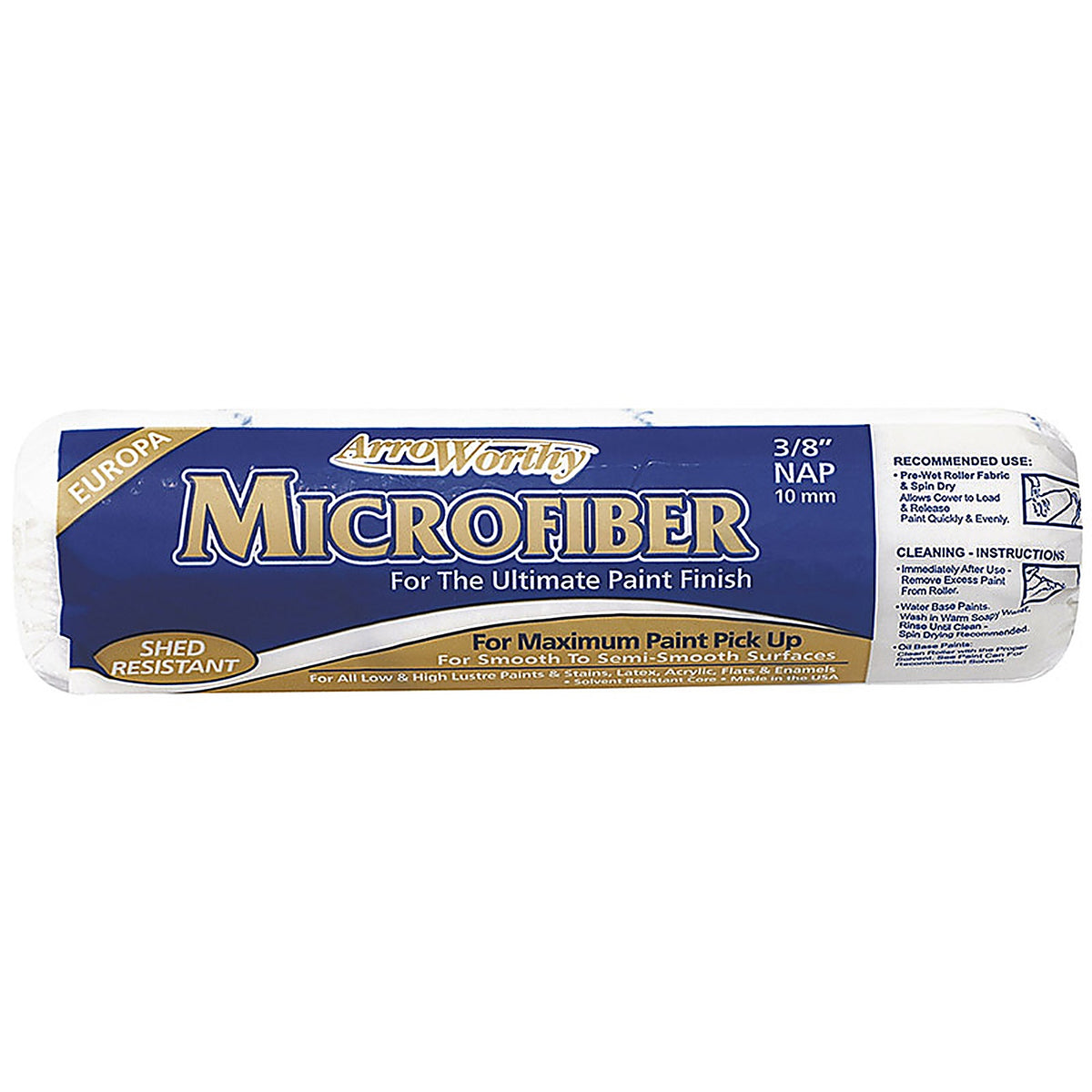 Arroworthy - 14MFR3 - Microfiber 14 in. W x 3/8 in. Paint Roller Cover - 1/Pack