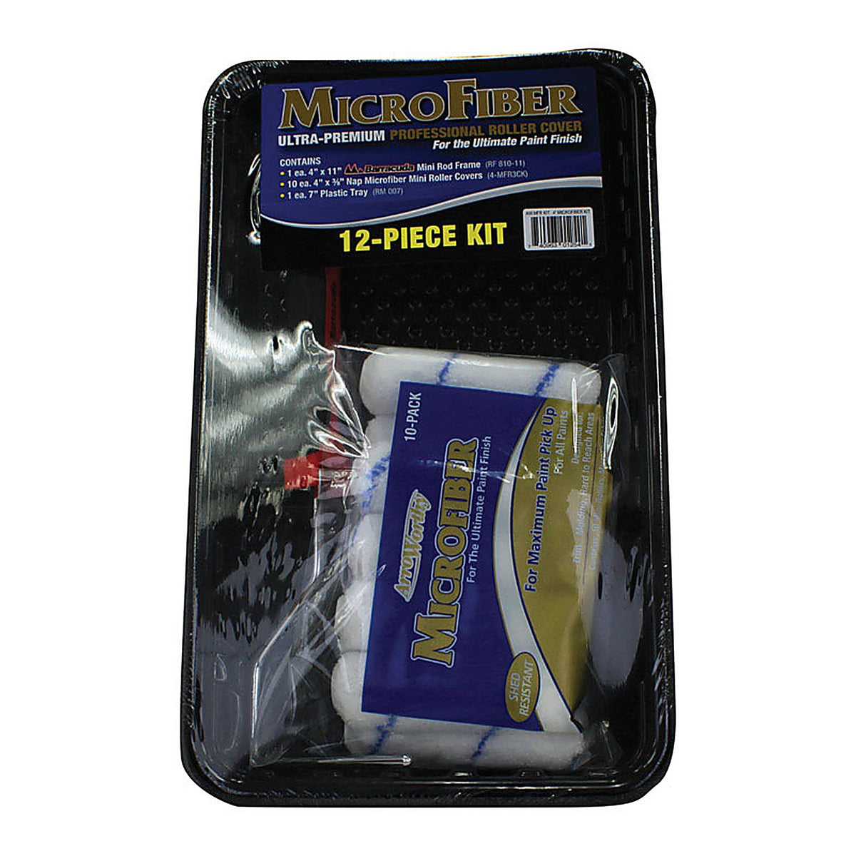 ArroWorthy - AW-MFR-KIT - Microfiber 4 in. W Paint Brush/Roller Cover Kit 12 pk