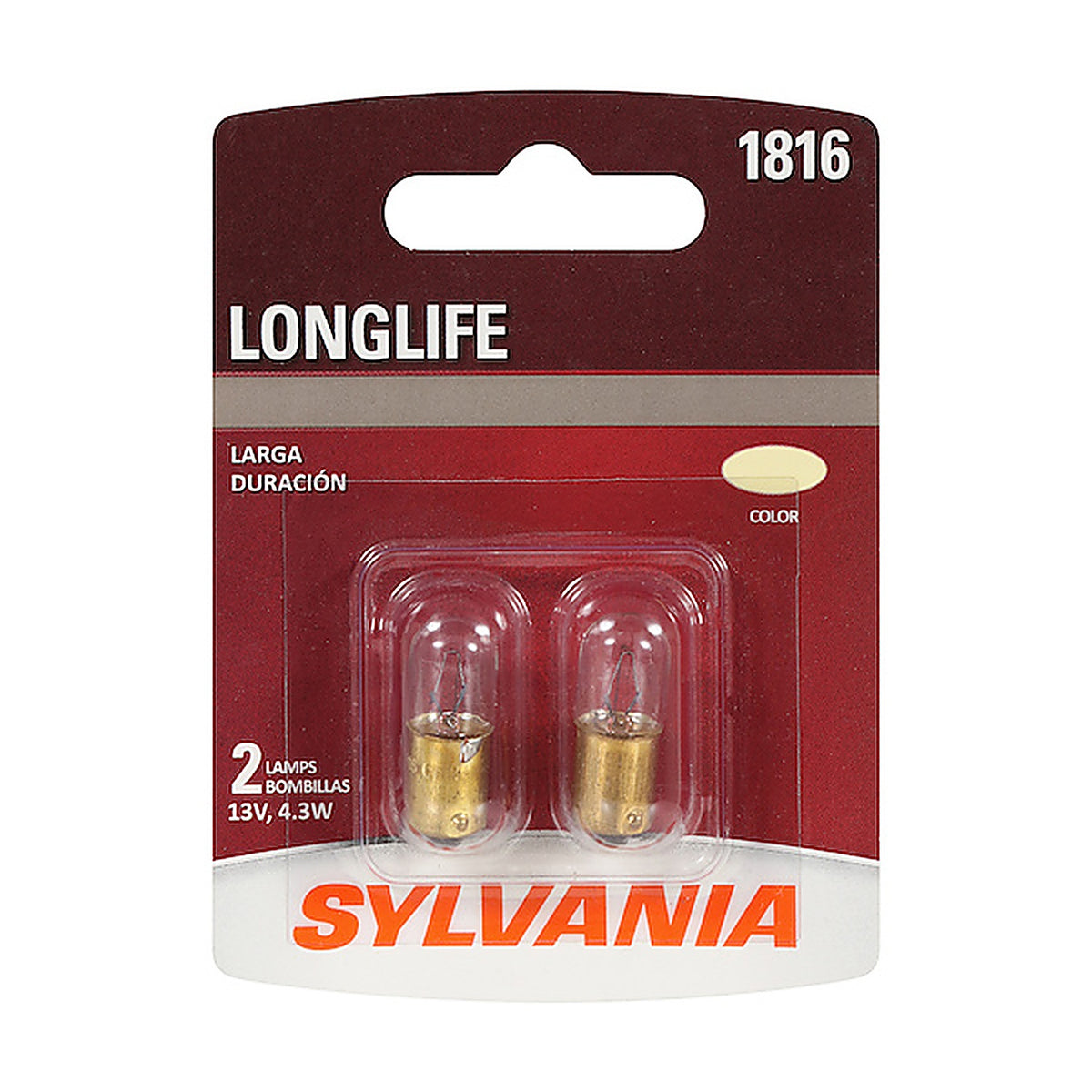 Sylvania - 1816LLBP2 - 1816 Long Life Mini Bulb, 2 Pack