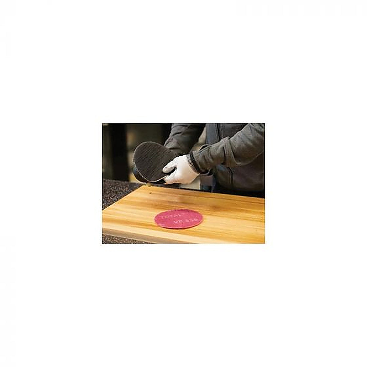 Mirka - 18241360 - Mirlon Total Plain Attachment Sanding Pad, 6 Inch Diameter, Red, 360 Grit, Very Fine Grade