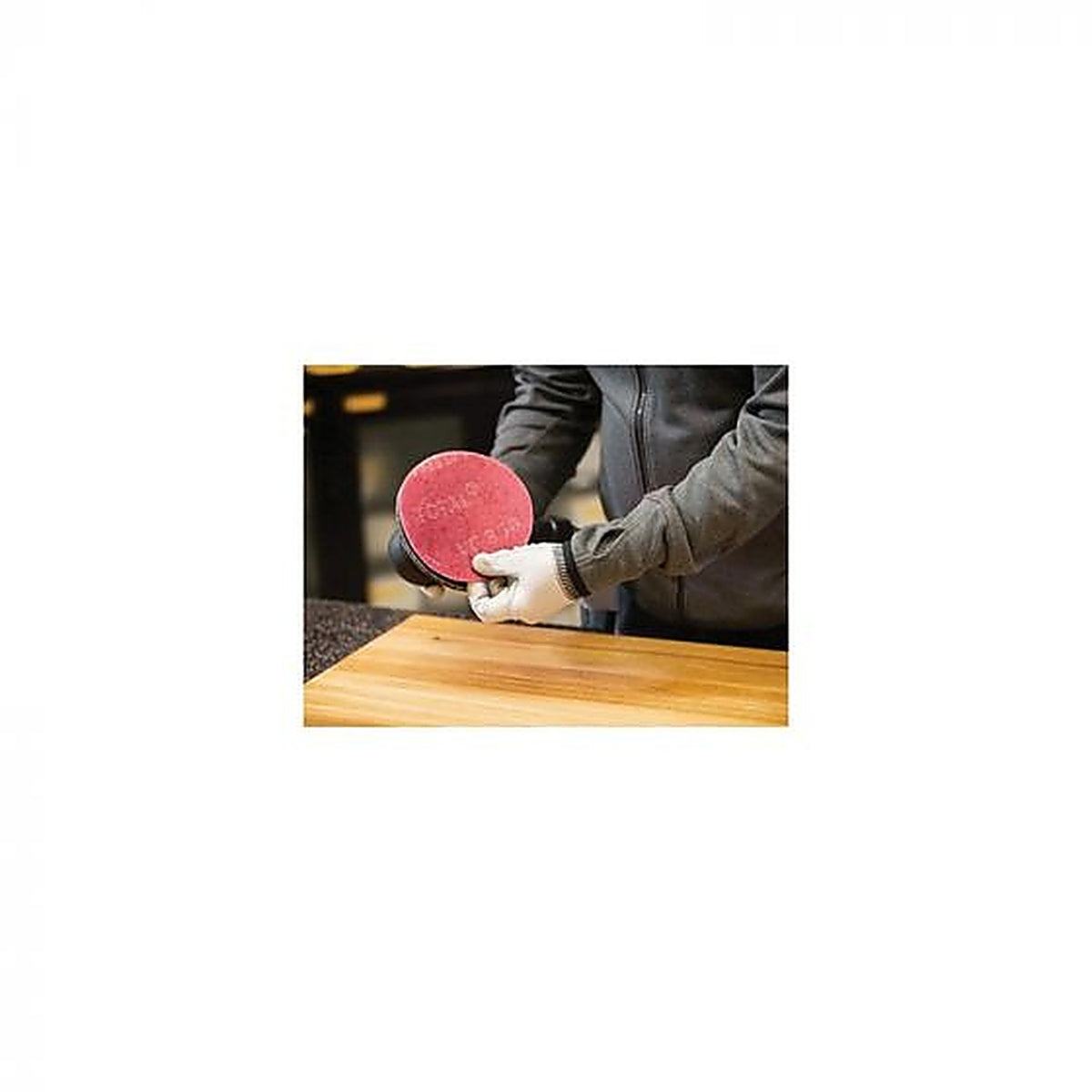 Mirka - 18241360 - Mirlon Total Plain Attachment Sanding Pad, 6 Inch Diameter, Red, 360 Grit, Very Fine Grade