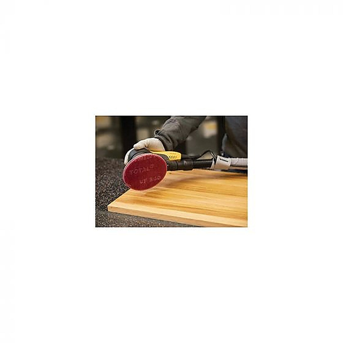Mirka - 18241360 - Mirlon Total Plain Attachment Sanding Pad, 6 Inch Diameter, Red, 360 Grit, Very Fine Grade