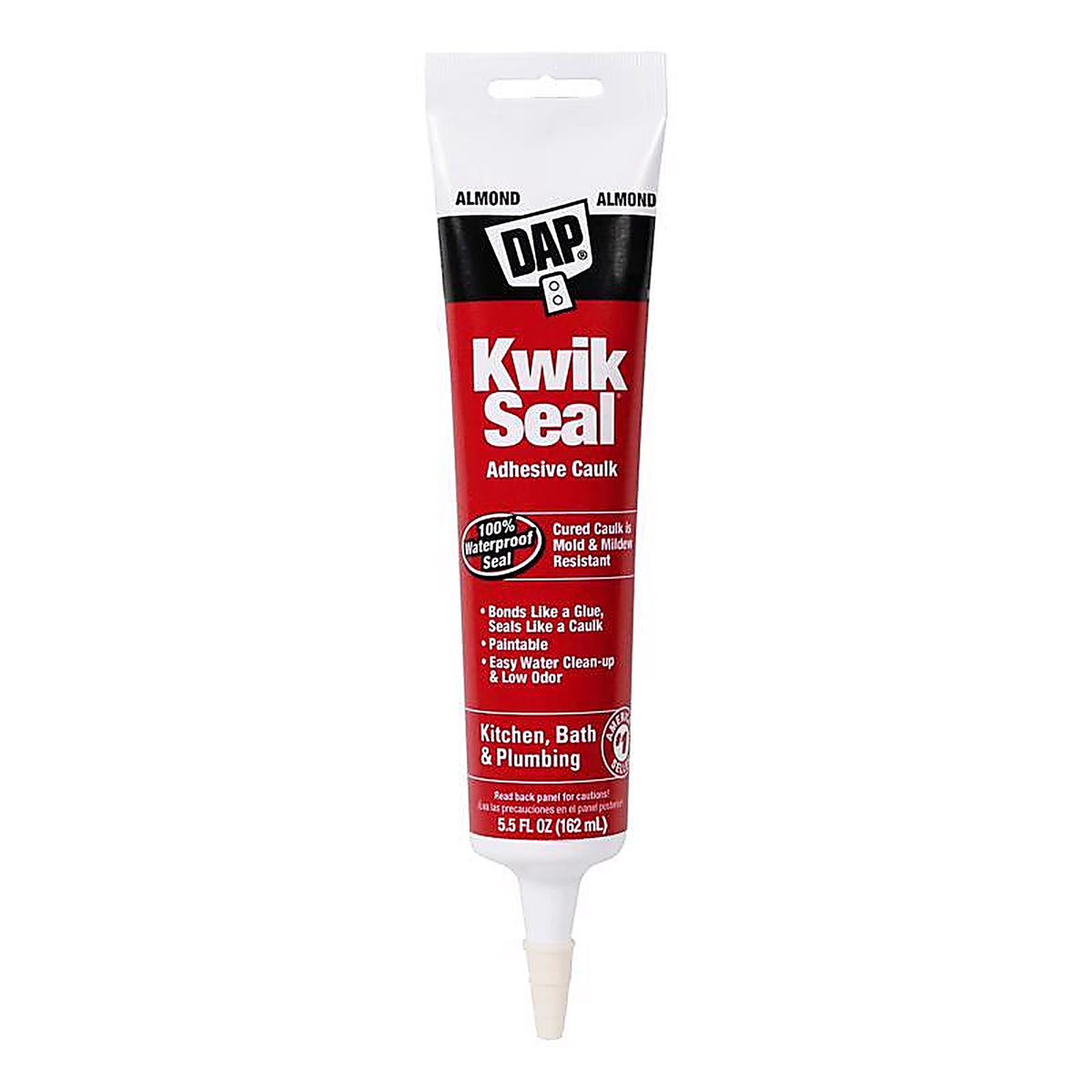 DAP - 7079818013 - Kwik Seal Almond Acrylic Latex Kitchen and Bath Adhesive Caulk 5.5 oz