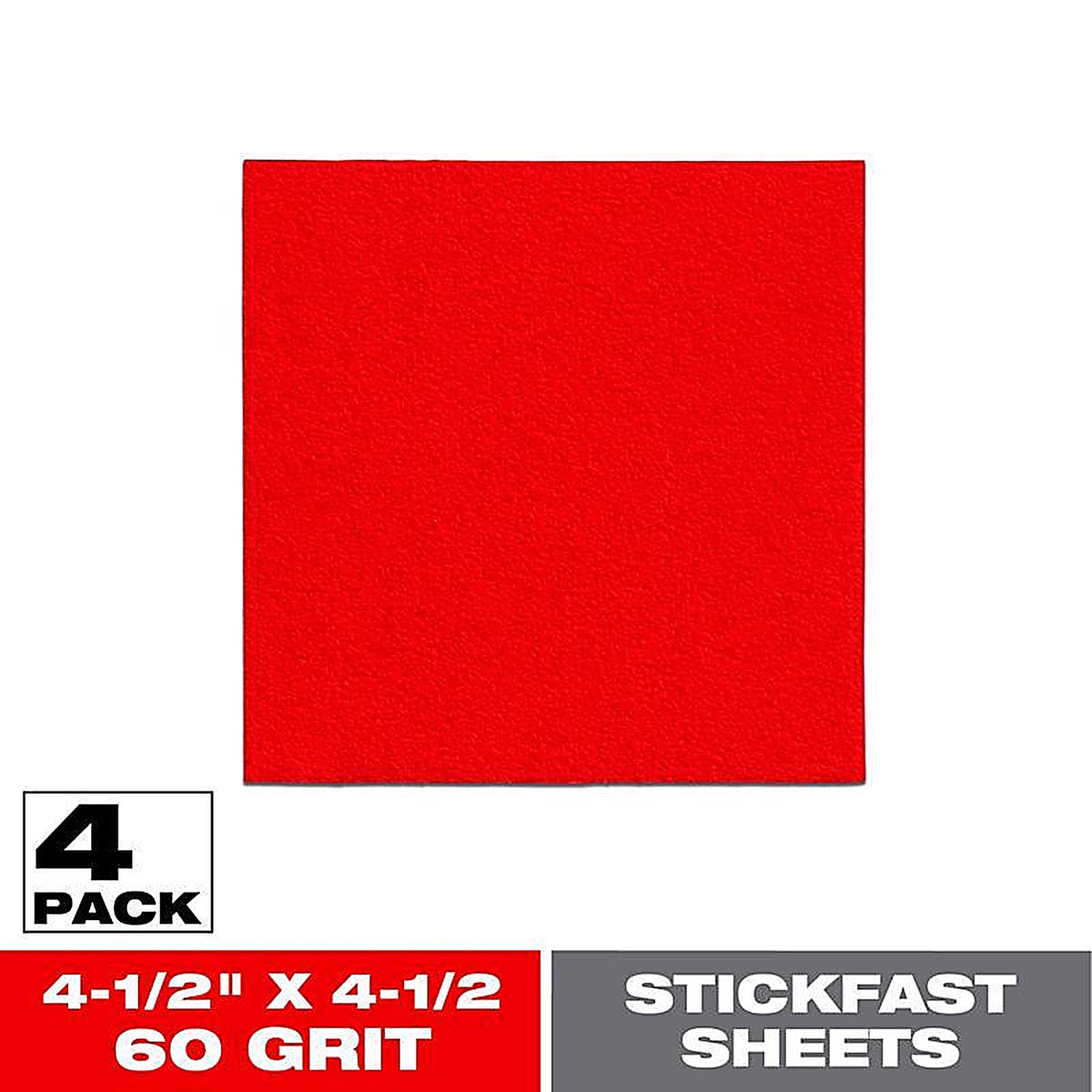 Diablo - DCS045060P04G - StickFast 4-1/2 in. L X 4-1/2 in. W 60 Grit Aluminum Oxide Sanding Sheet 4 pk