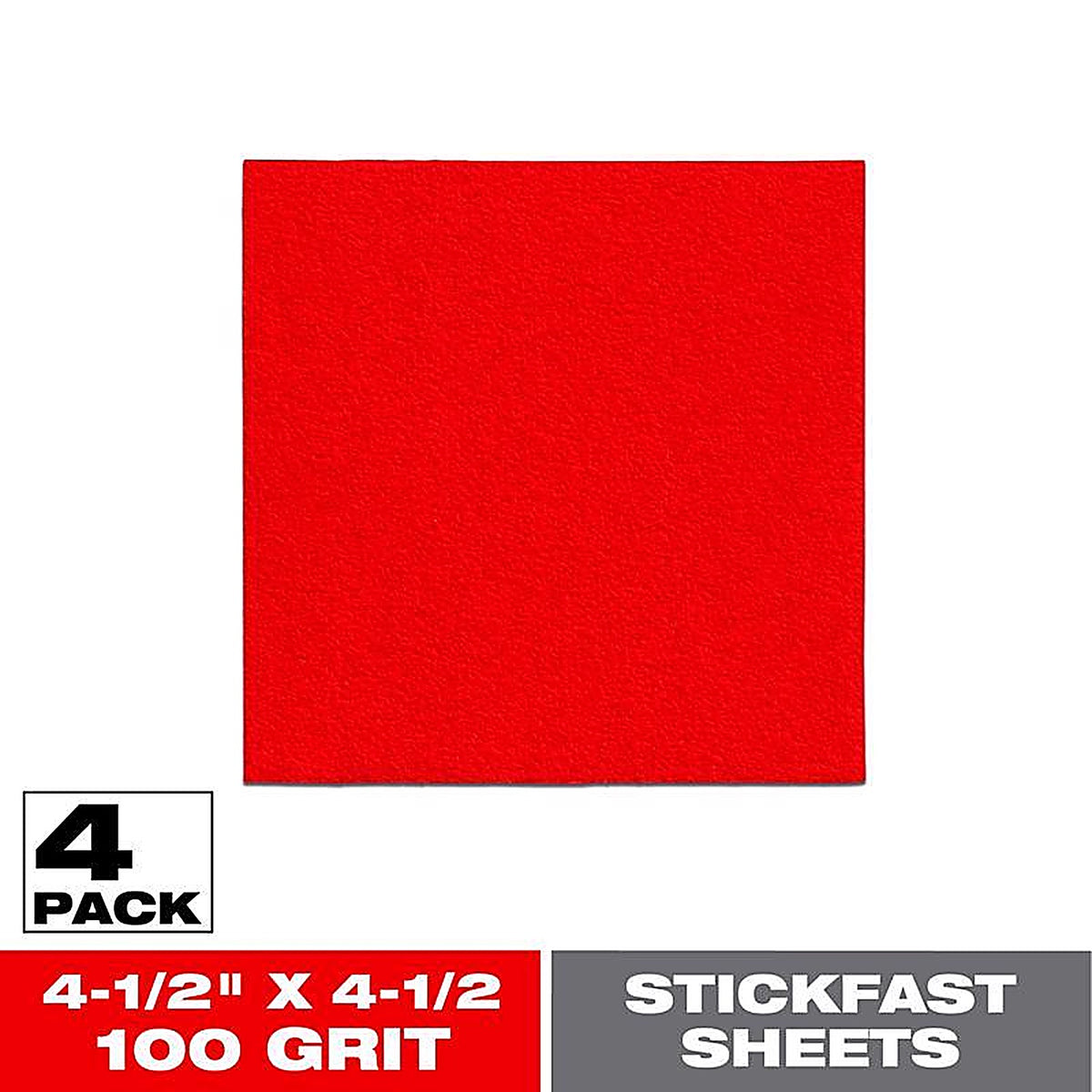Diablo - DCS045100P04G - StickFast 4-1/2 in. L X 4-1/2 in. W 100 Grit Aluminum Oxide Sanding Sheet 4 pk