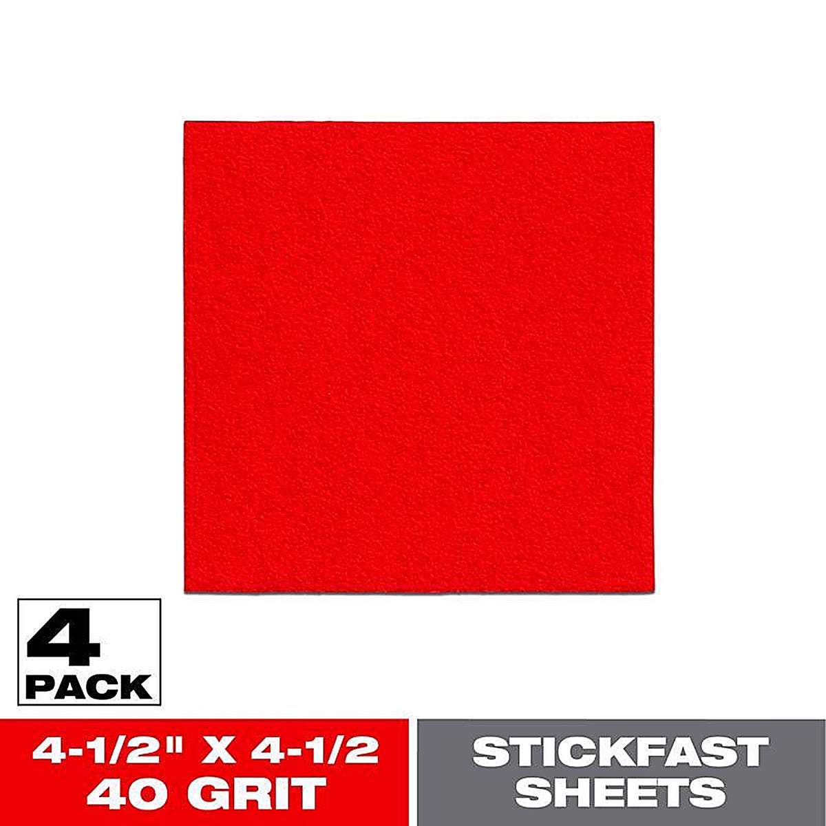 Diablo - DCS045040P04G - StickFast 4-1/2 in. L X 4-1/2 in. W 40 Grit Aluminum Oxide Sanding Sheet 4 pk