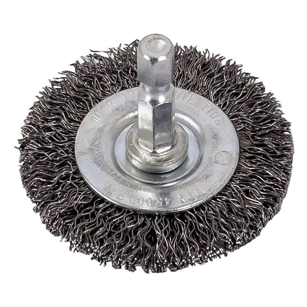 AES - 1860 - 2 in Wire Wheel with 1/4 in Shank - Coarse Wire
