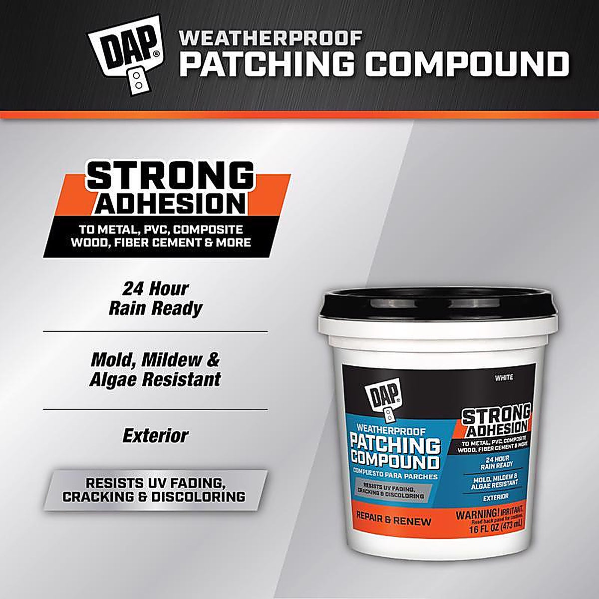 DAP - 7079818741 - Platinum Patch Ready to Use White Exterior Filler 16 oz