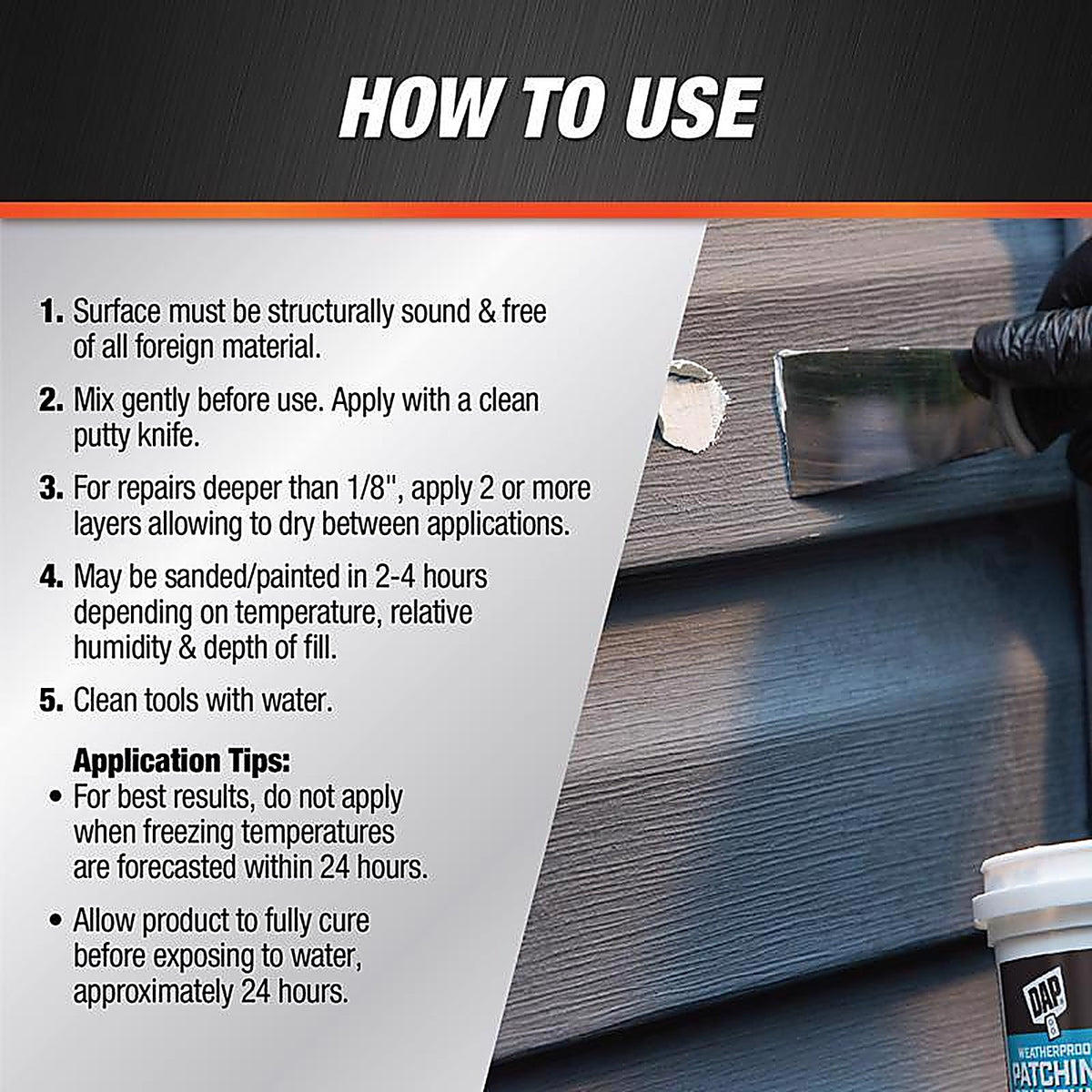 DAP - 7079818741 - Platinum Patch Ready to Use White Exterior Filler 16 oz