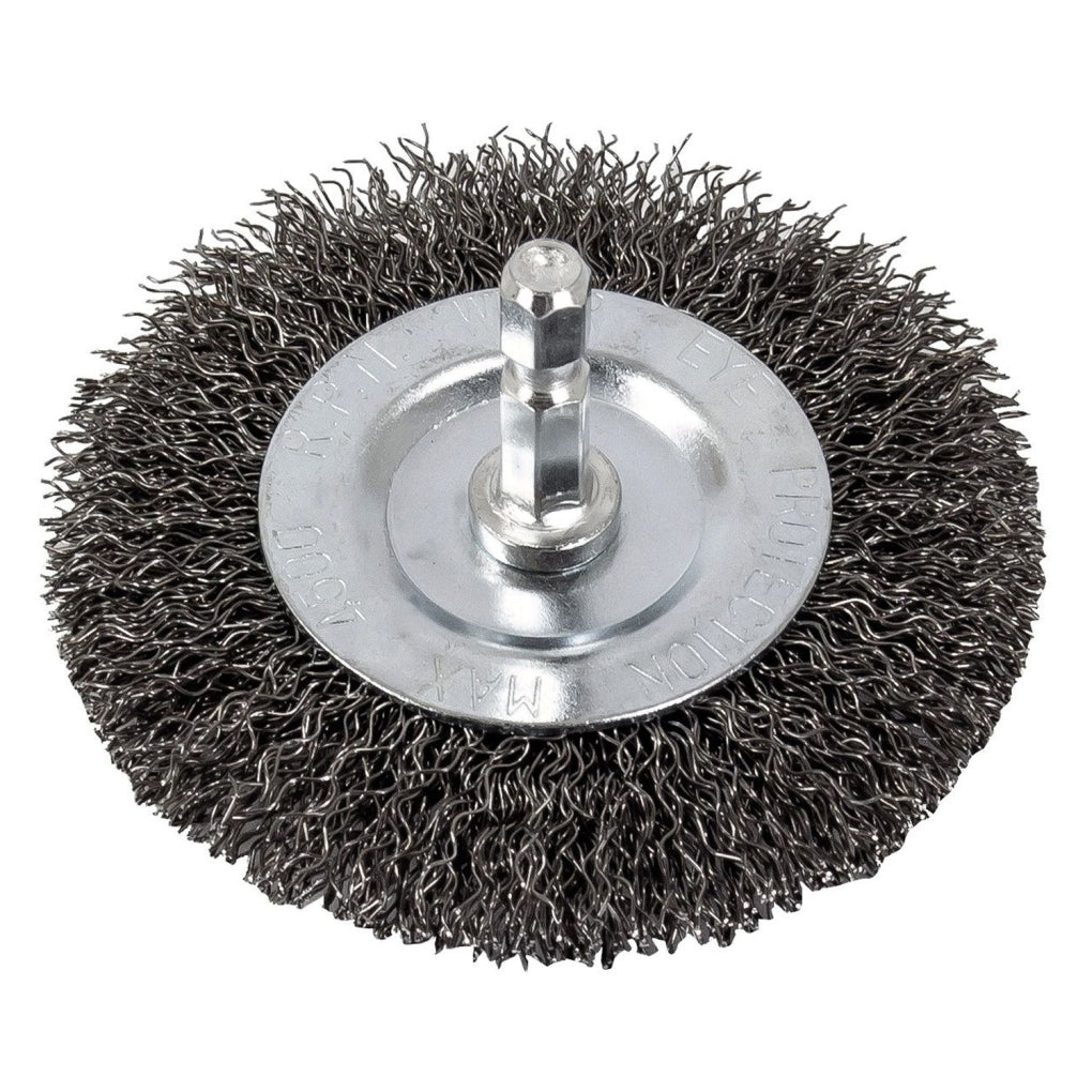 AES - 1862 - Wire Wheel, 3 in w/ 1/4 in Shank - Coarse Wire