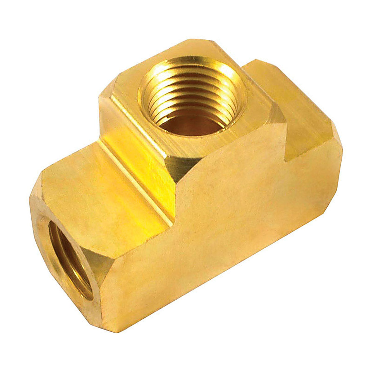 Forney - 75363 - Brass Tee Fitting 1/4 in. Female 1 X 1/4 in. 2 Female 1 pc