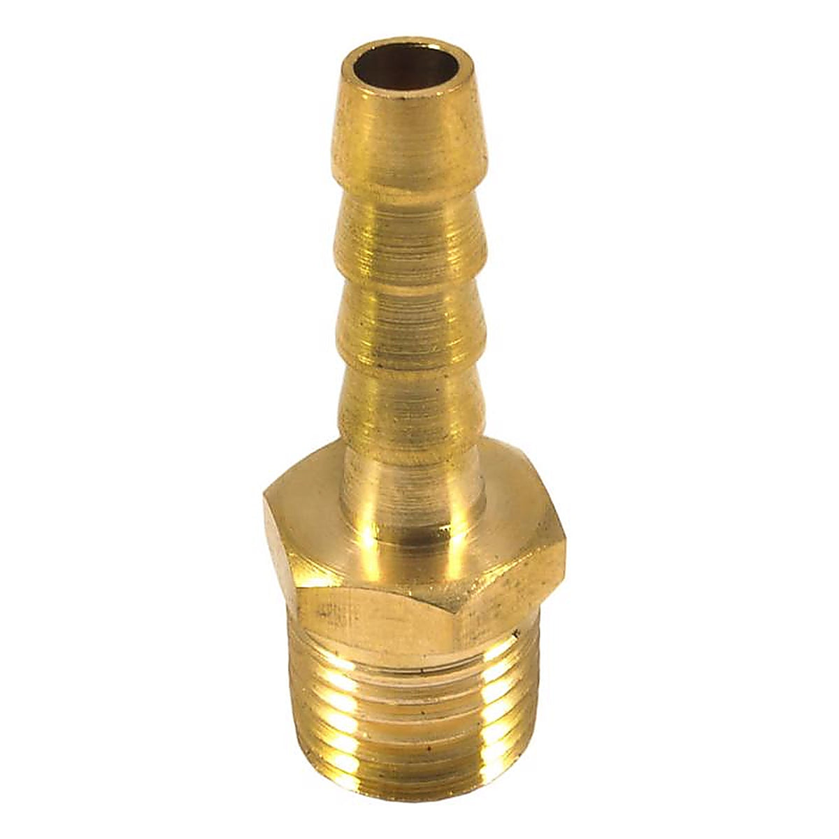 Forney - 75360 - Brass Air Hose End 1/4 in. Male 1 X 1/4 in. 2 Hose Barb 1 pc