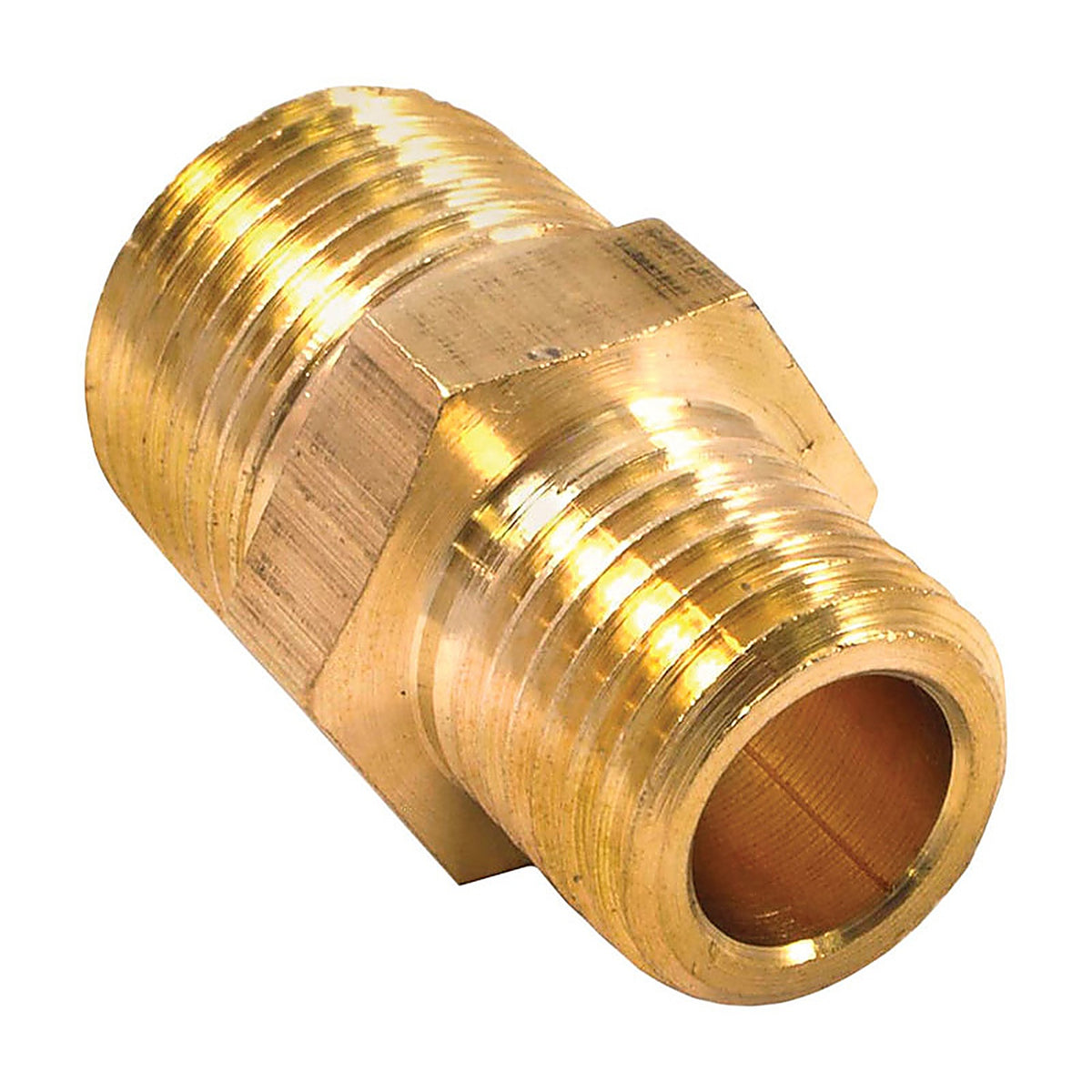 Forney - 75533 - Brass Hose Reducer 3/8 in. Male 1 X 1/4 in. 2 Male 1 pc