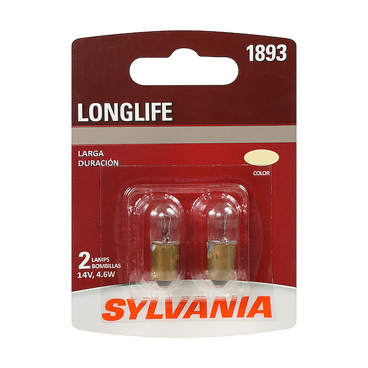 Sylvania - 1893LLBP2 - 1893 Long Life Mini Bulb, 2 Pack