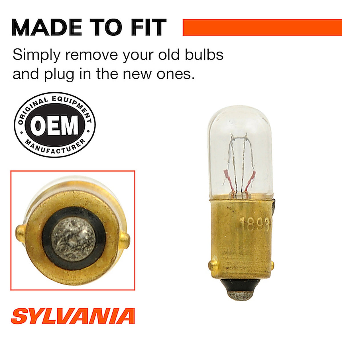 Sylvania - 1893LLBP2 - 1893 Long Life Mini Bulb, 2 Pack