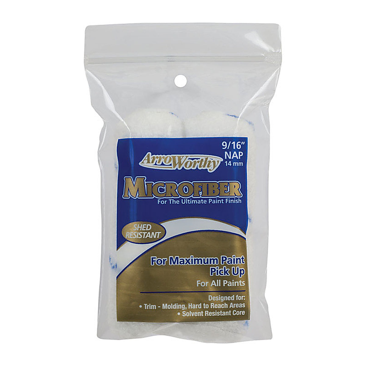 ArroWorthy - 4-MFR4T/P - Microfiber 4 in. W X 9/16 in. Mini Paint Roller Cover 2 pk