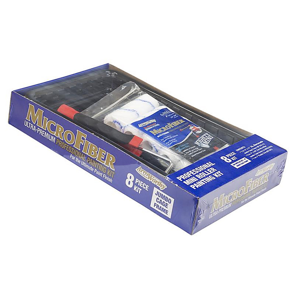 ArroWorthy - AW MFR3JC KIT - Barracuda 4 in. W Jumbo Mini Paint Roller Kit Threaded End