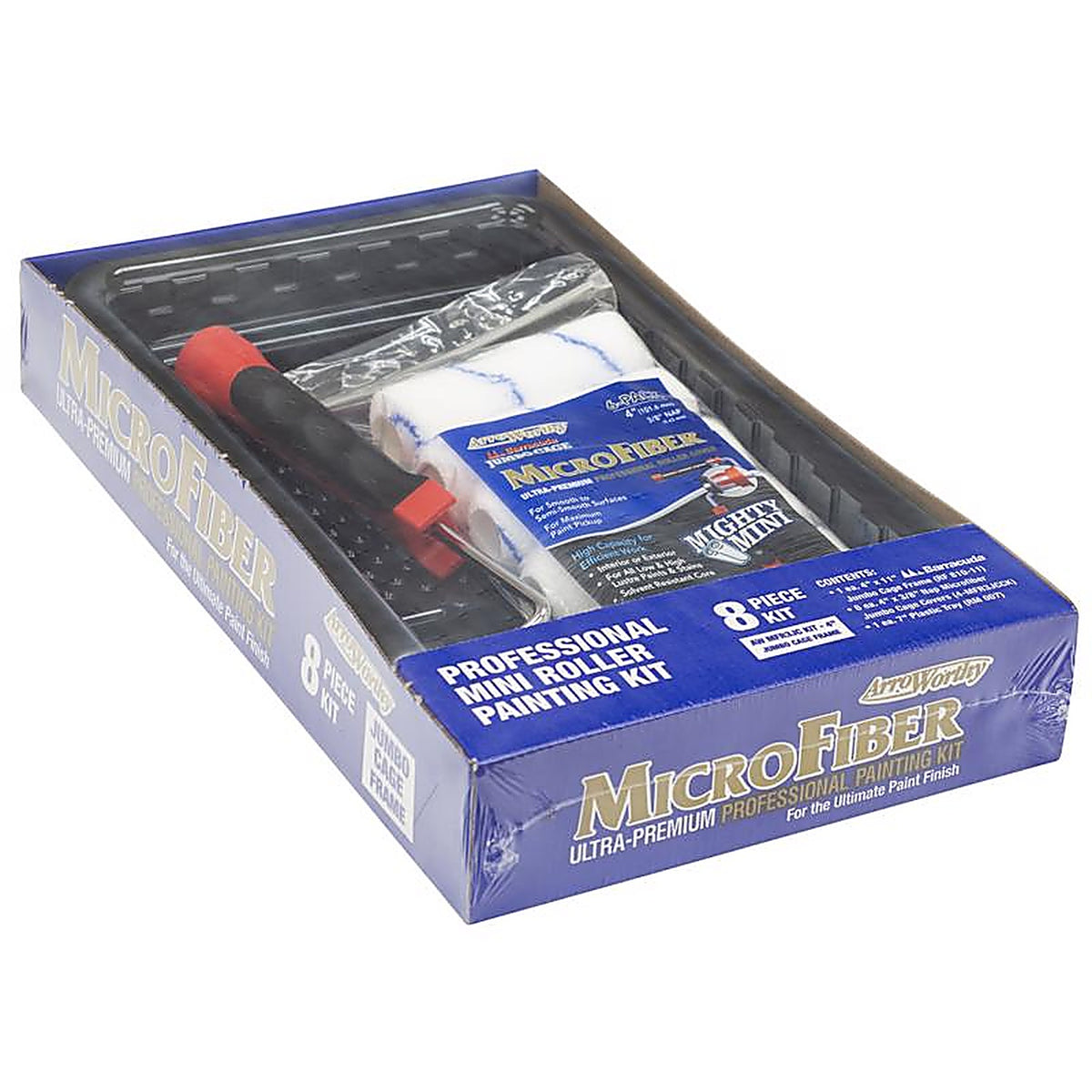 ArroWorthy - AW MFR3JC KIT - Barracuda 4 in. W Jumbo Mini Paint Roller Kit Threaded End