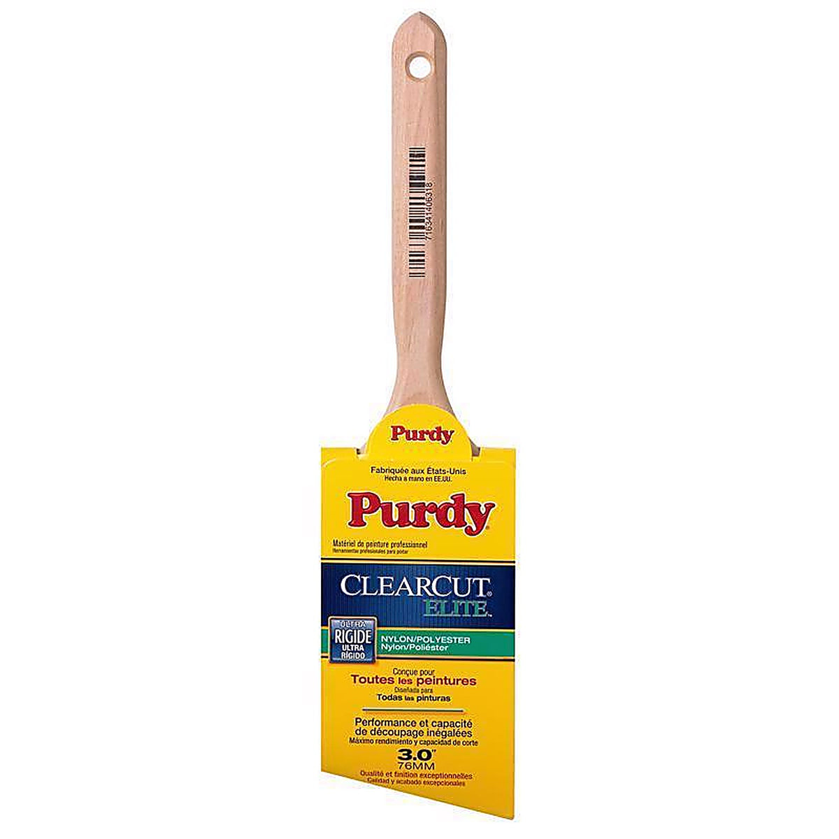 Purdy - 144152830 - ClearCut Elite Glide 3 in. Ultra Stiff Angle Trim Paint Brush