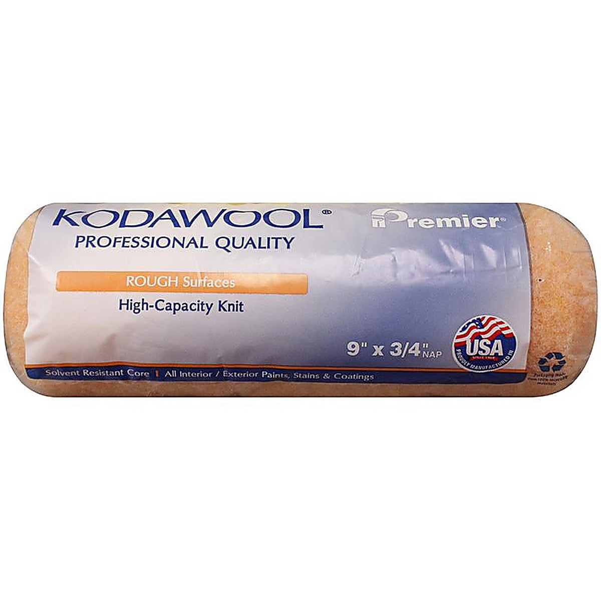 Premier - R9KW2-75 - Kodawool Polyester 9 in. W X 3/4 in. Paint Roller Cover 1 pk