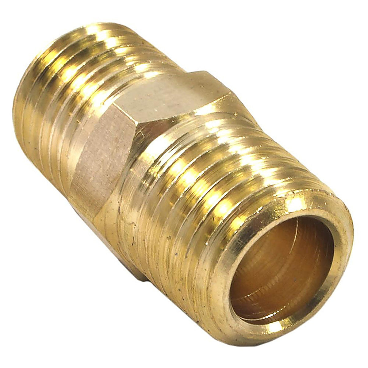 Forney - 75448 - Brass Coupling 1/4 in. Male 1 X 1/4 in. 2 Male 1 pc