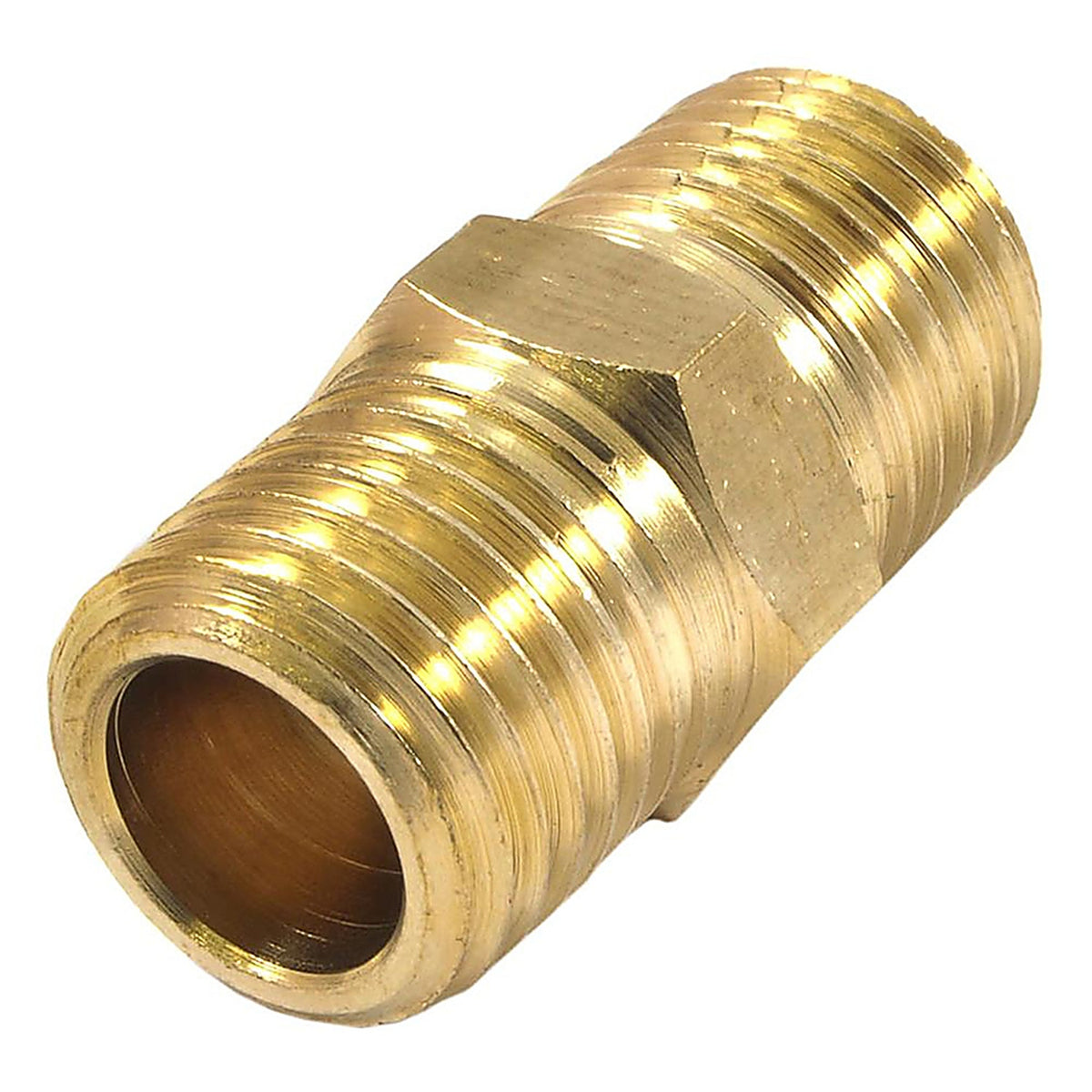 Forney - 75448 - Brass Coupling 1/4 in. Male 1 X 1/4 in. 2 Male 1 pc