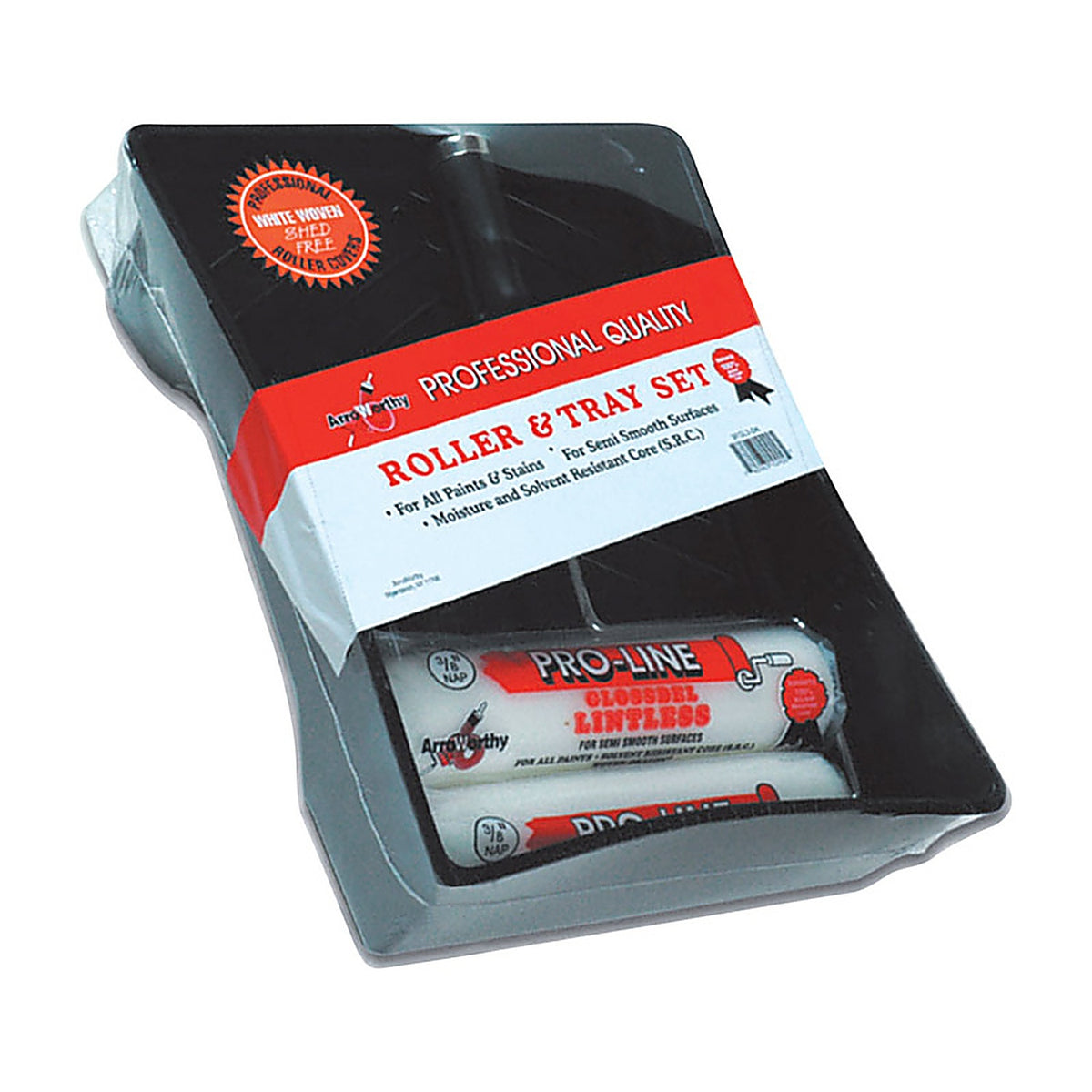 ArroWorthy - 9FGL3-DK - Pro-Line Glossdel Plastic 0 in. W X 9 in. L Disposable Paint Tray Kit