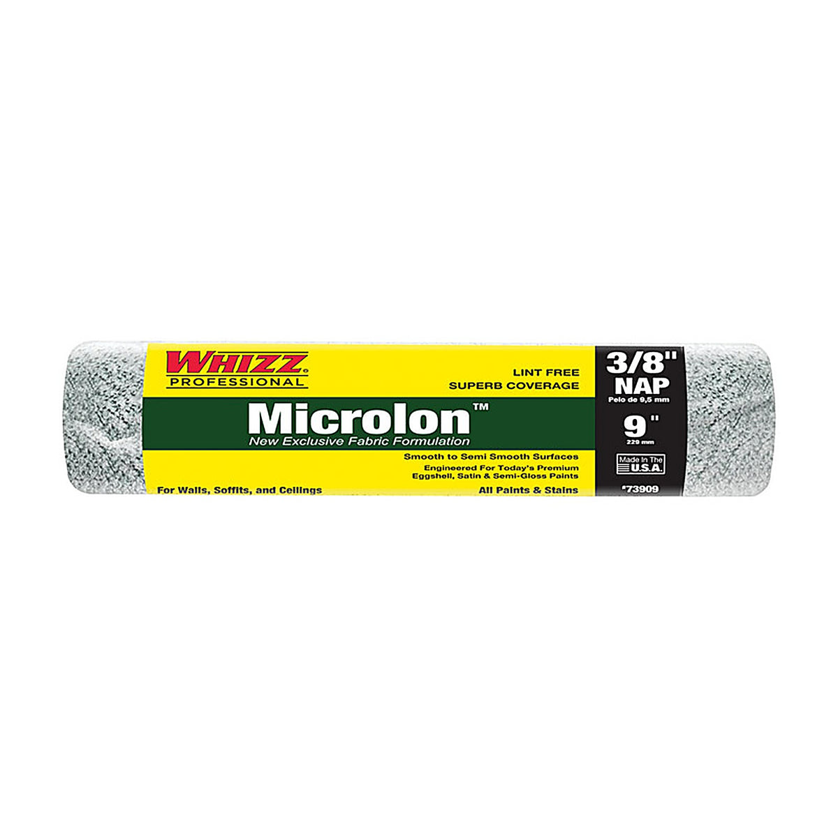 Whizz - 73909 - Microlon 9 in. W x 3/8 in. Cage Paint Roller Cover - 1/Pack