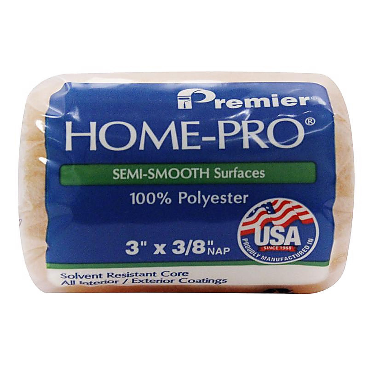 Premier - 322 - Home-Pro Polyester 3 in. W X 3/8 in. Paint Roller Cover 1 pk