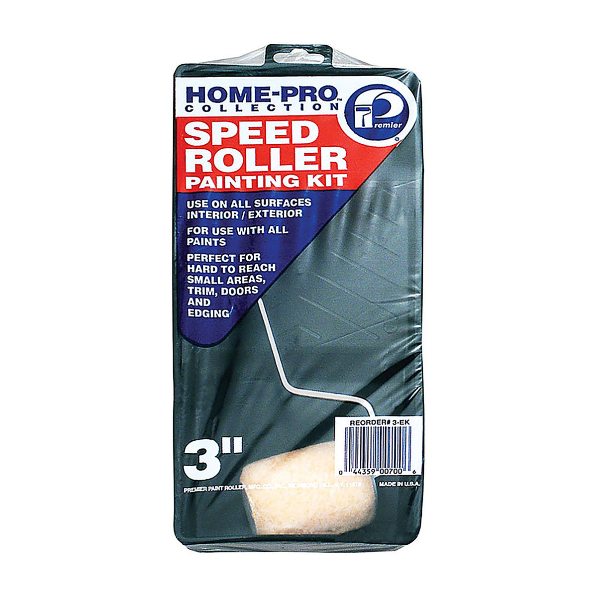 Premier - 3-EK - Home-Pro Polyester 3 in. W Mini Paint Roller Kit 3 pk