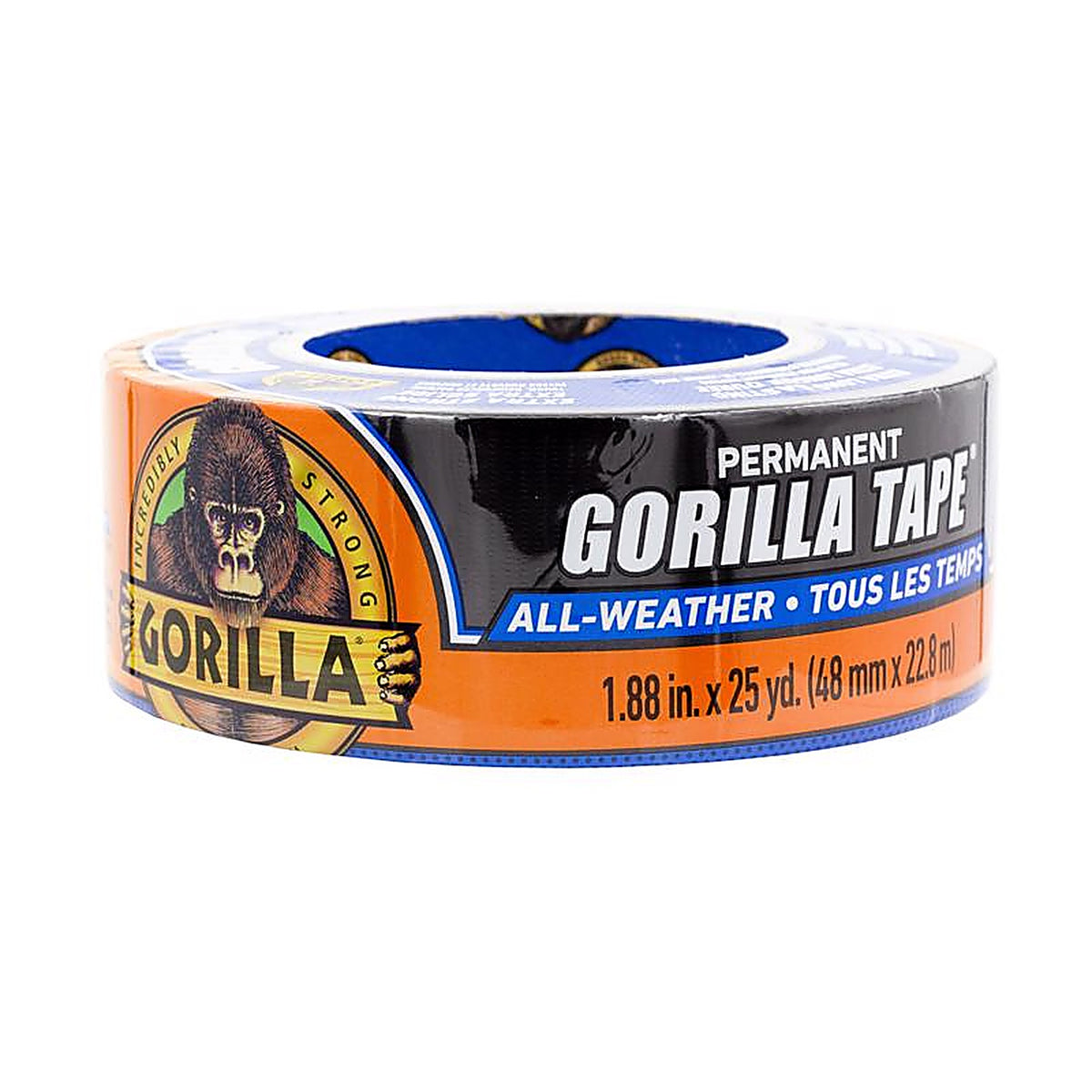 Gorilla - 6009002 - 1.88 in. W x 25 yd. L Black Duct Tape