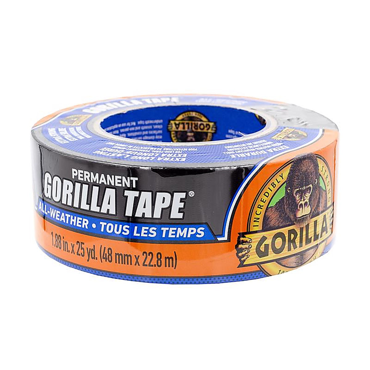 Gorilla - 6009002 - 1.88 in. W x 25 yd. L Black Duct Tape