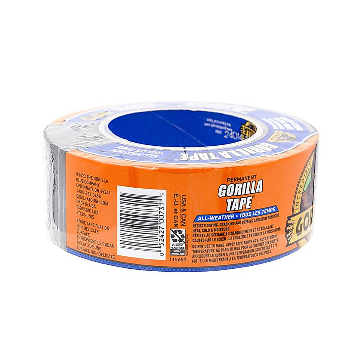 Gorilla - 6009002 - 1.88 in. W x 25 yd. L Black Duct Tape