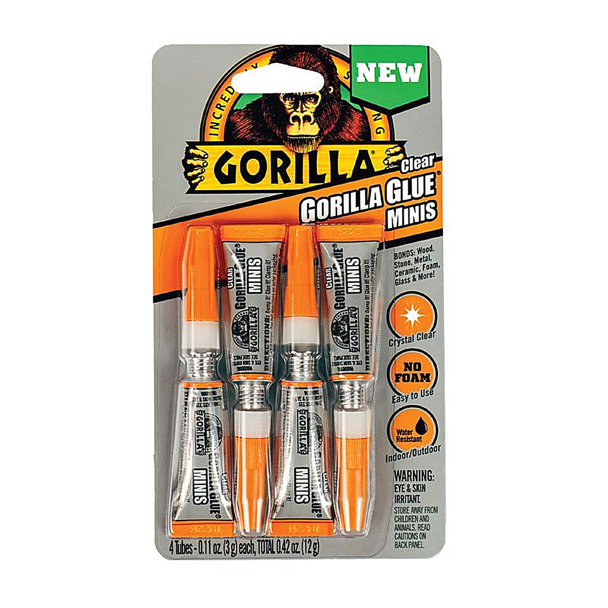Gorilla - 4541702 - High Strength Glue All Purpose Adhesive 4 pk