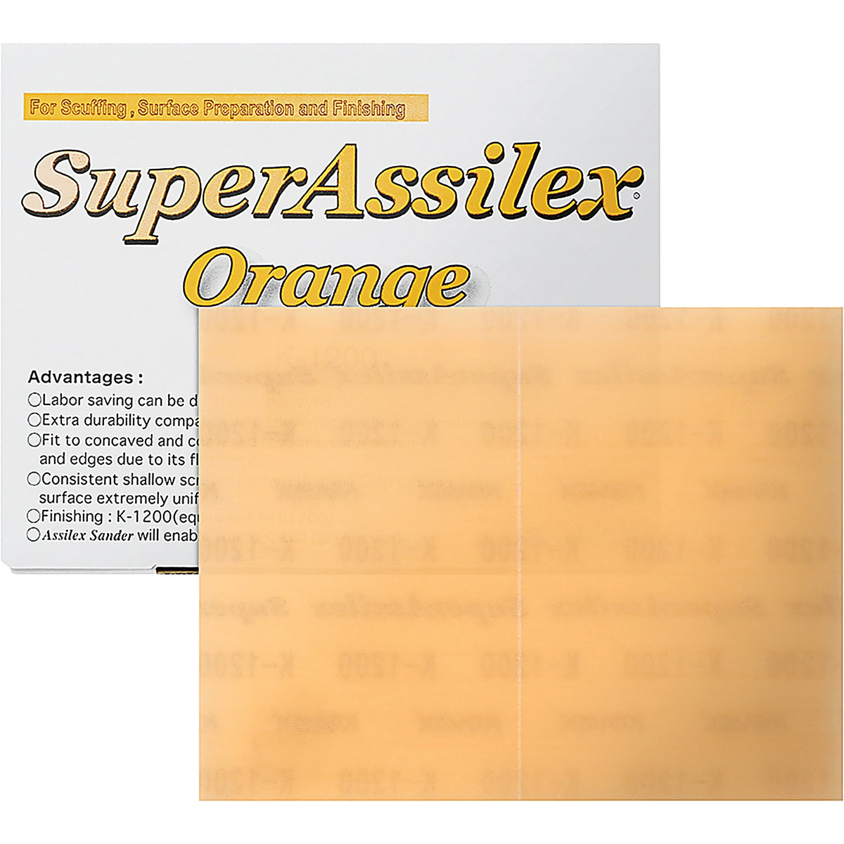 Eagle Abrasives - 191-1510 - Super Assilex Sheets - Orange-K-1200