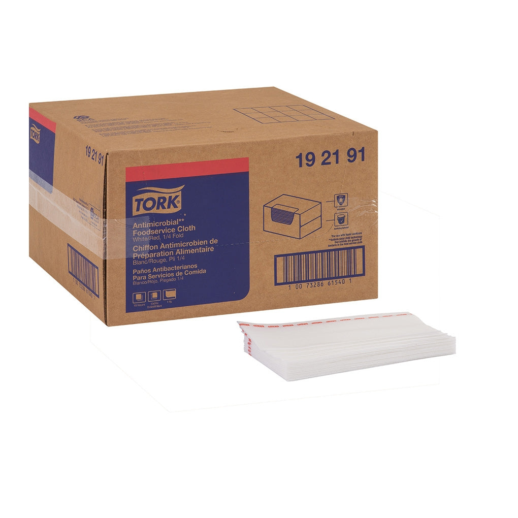 Tork - 192191 - Antimicrobial Foodservice Cloth, 1/4 Fold