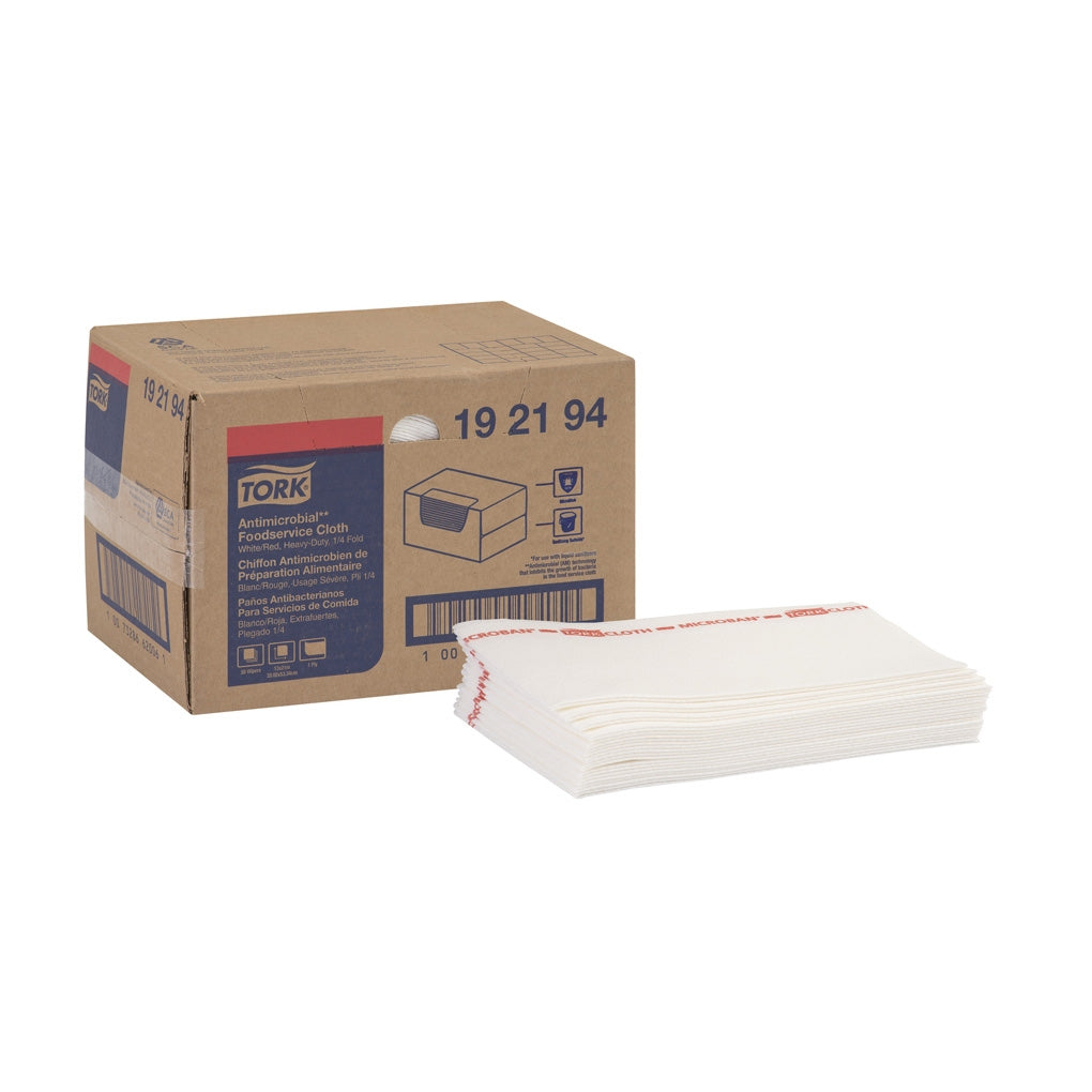 Tork - 192194 - Antimicrobial Heavy-Duty Foodservice Cloth, 1/4 Fold