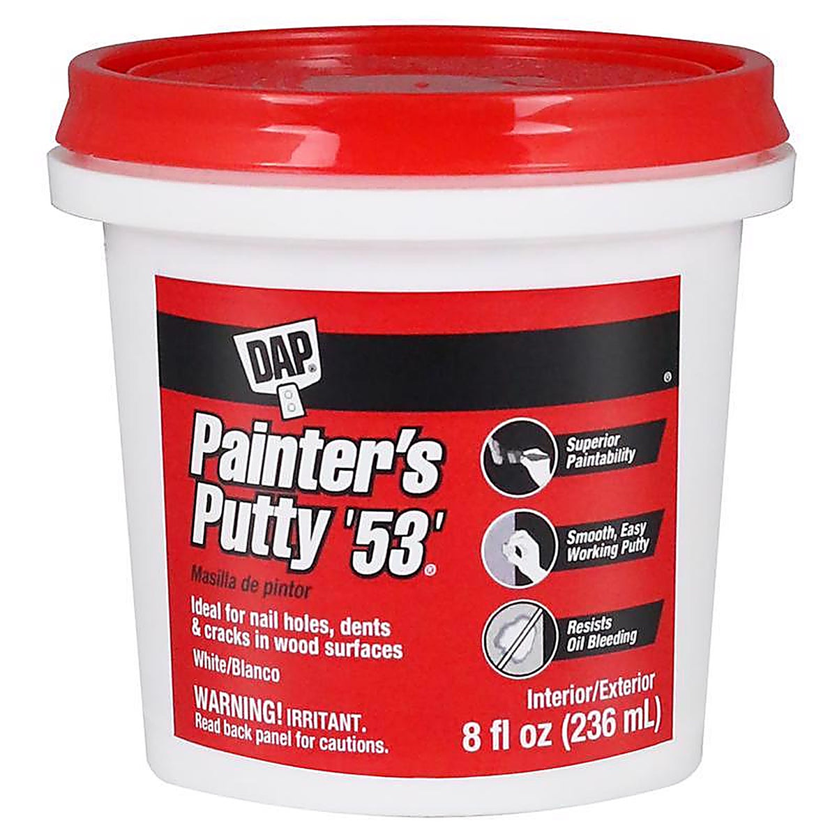 DAP - 7079812240 - Ready to Use White Painter's Putty 0.5 pt