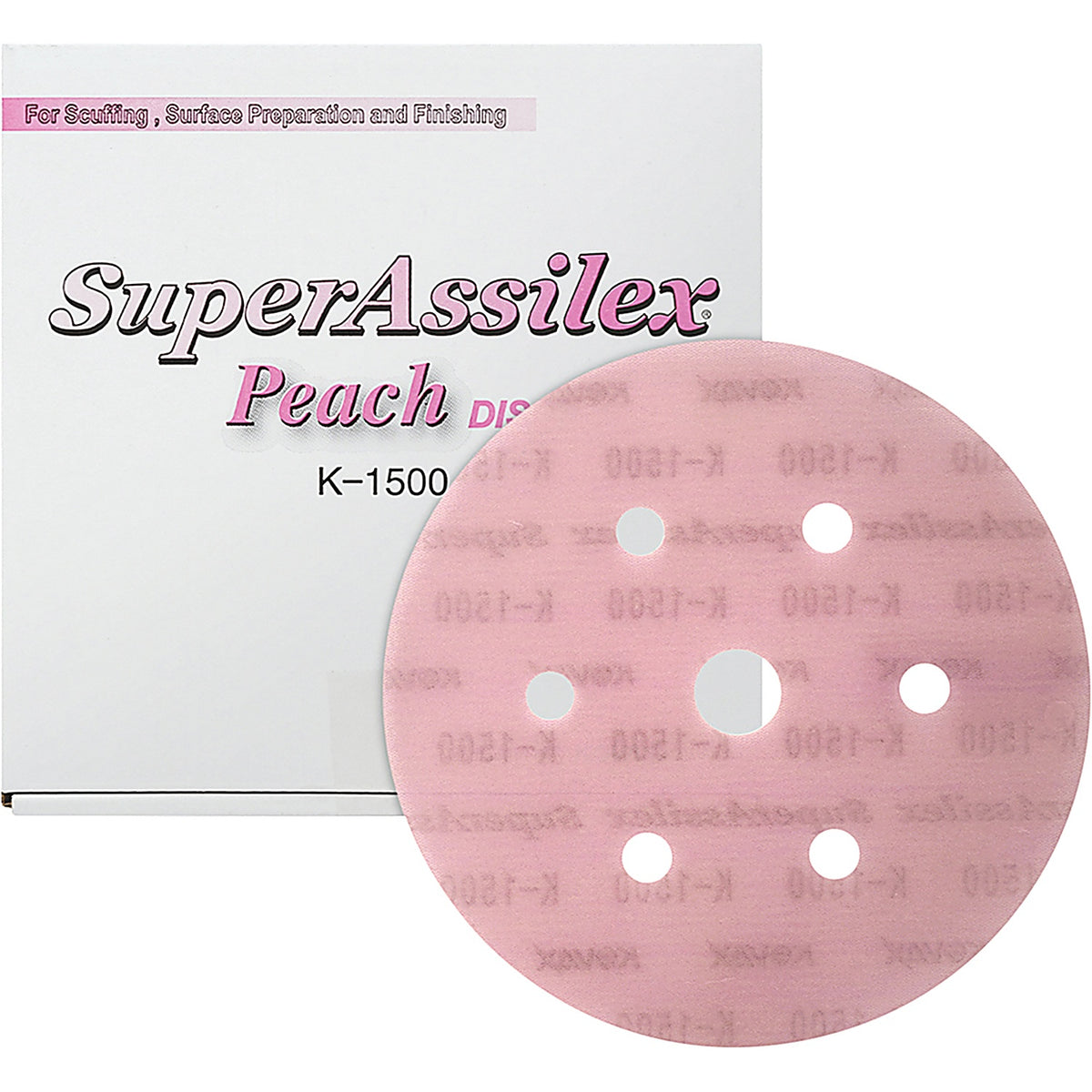 Eagle Abrasives - 193-2545 - 6 Super Assilex Dustless Discs - Peach 7/H-K-1500