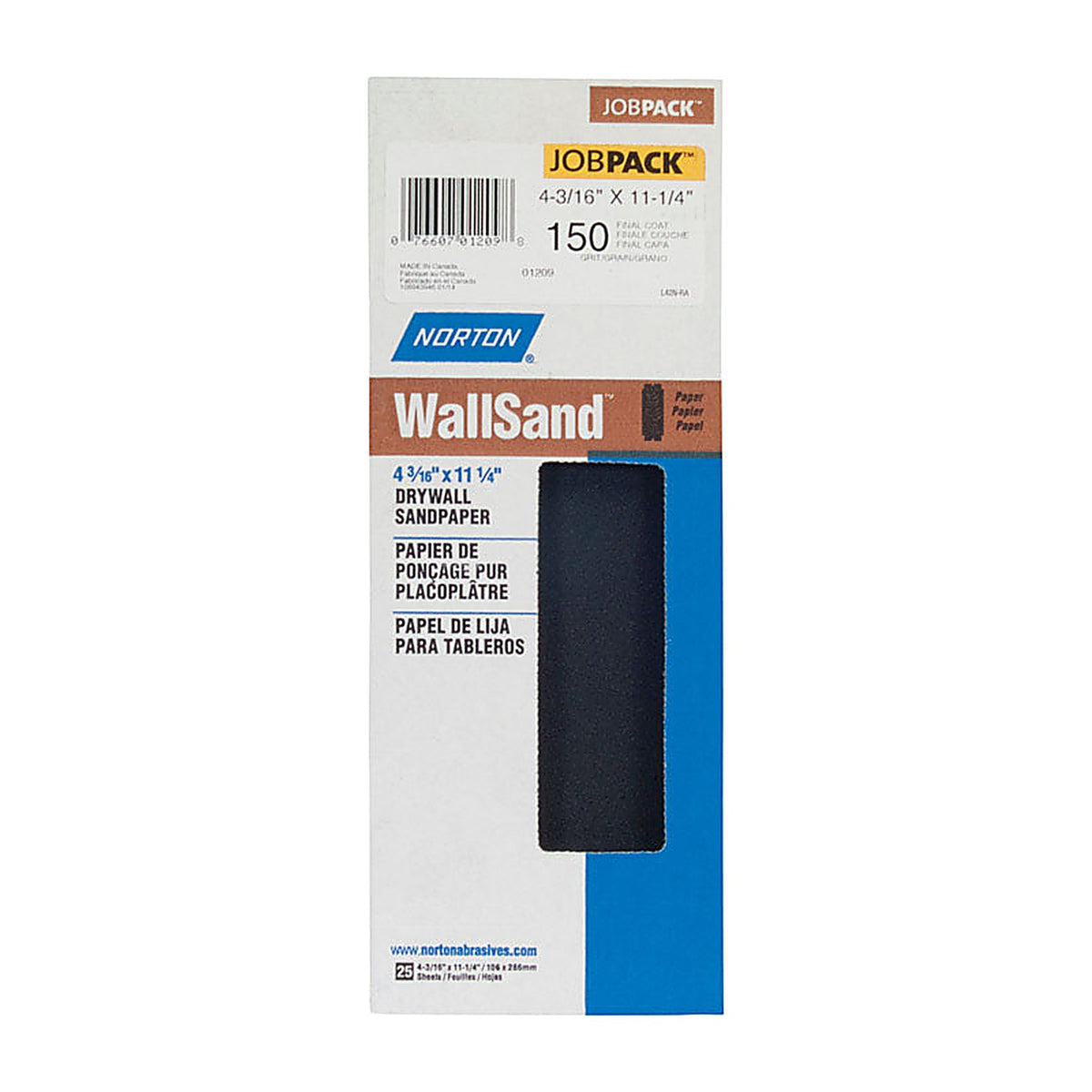 Norton - 07660701209 - WallSand 11-1/4 in. L X 4-3/16 in. W 150 Grit Silicon Carbide Drywall Sanding Sheet 25 pk