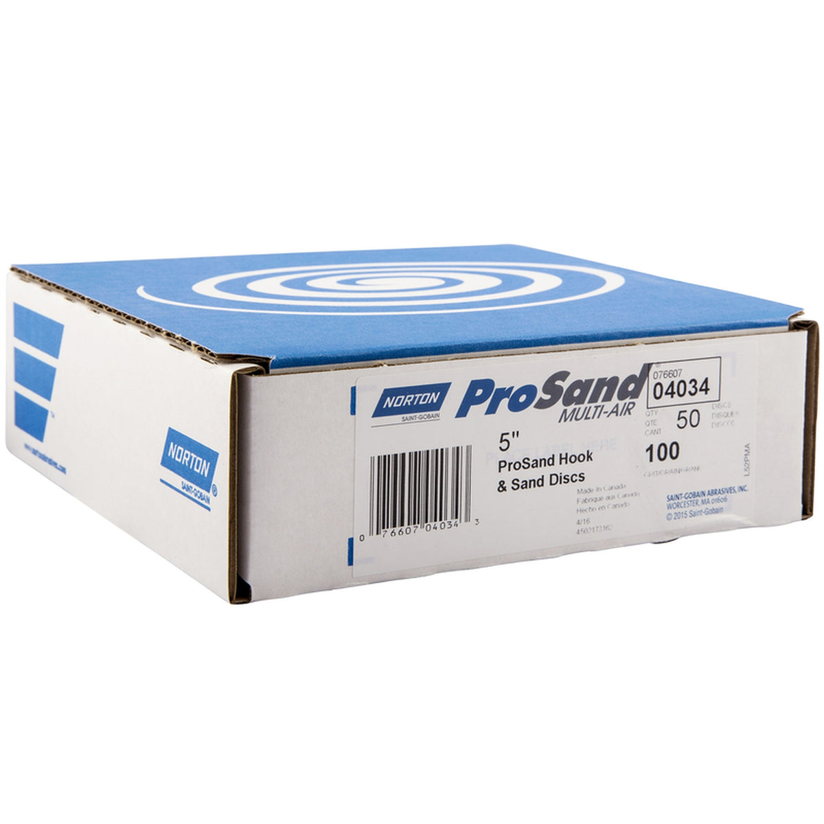 Norton - 7660704034 - ProSand 5 in. Ceramic Alumina Hook and Loop A975 Sanding Disc 100 Grit Medium - 50/Pack