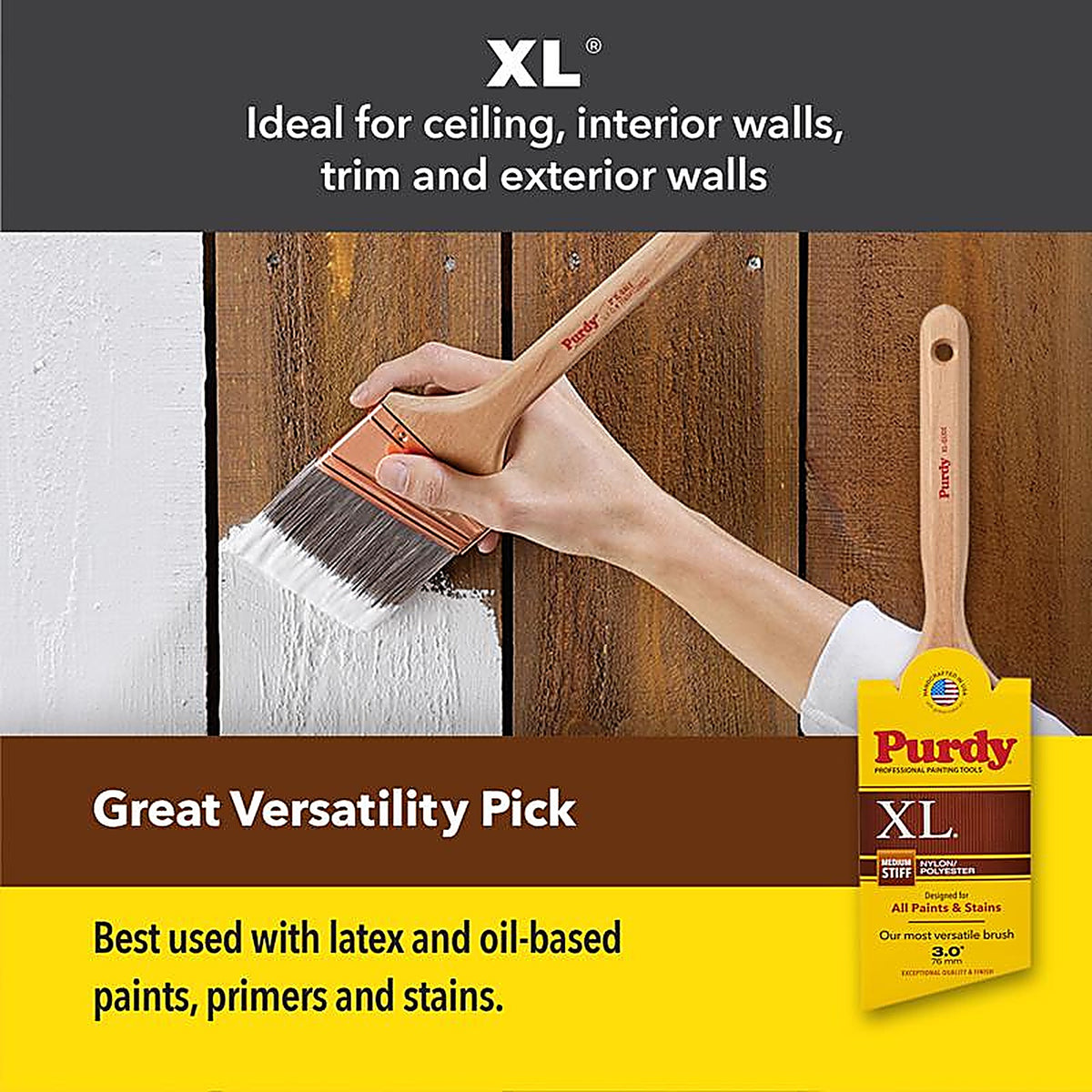Purdy - 144152320 - XL Glide 2 in. Medium Stiff Angle Trim Paint Brush