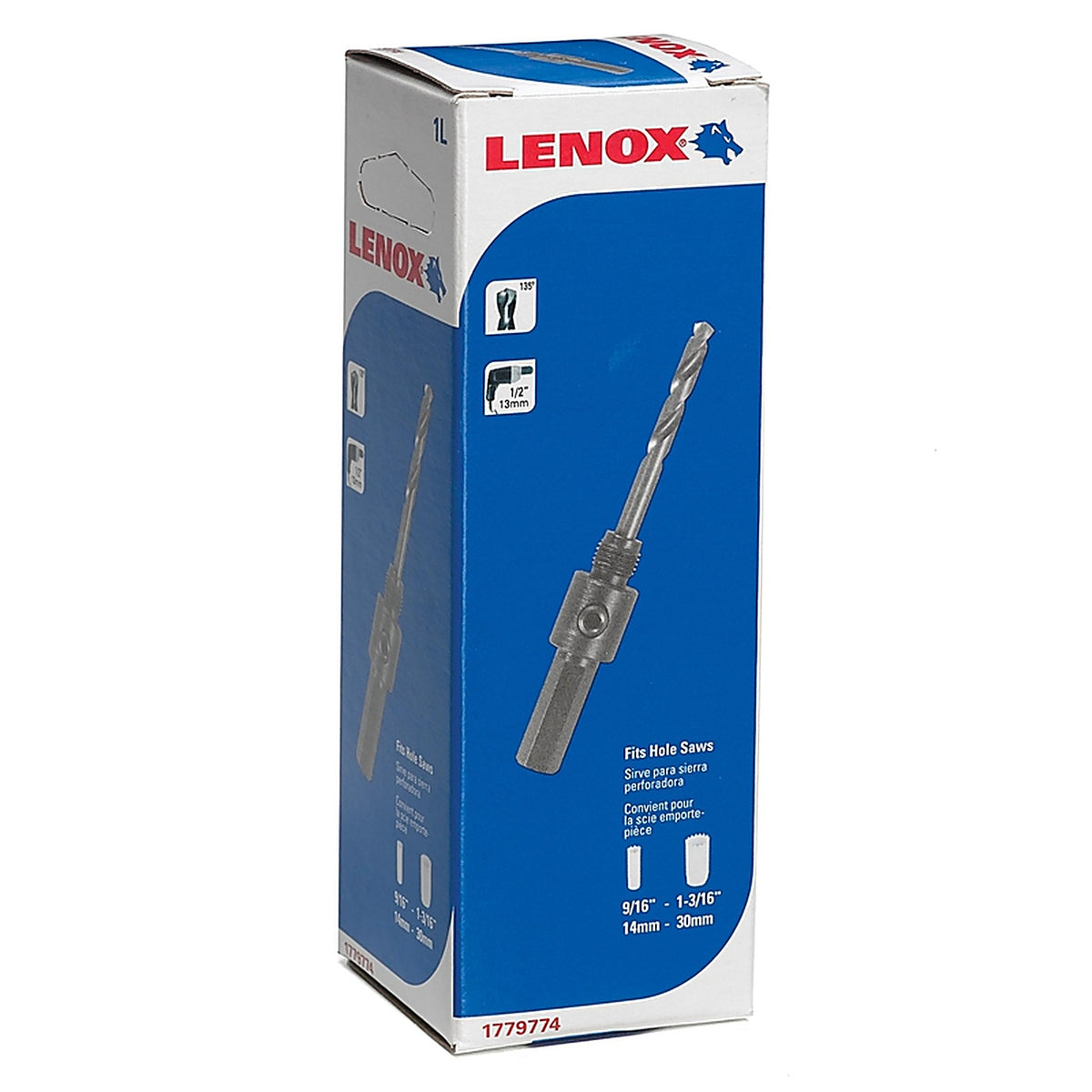 Lenox - 1779774 - 1L in. Dia. x 1.3 in. L Hole Saw Extension 1.3 in. 0.6 in. 1/2 in. Hex 1/pc.